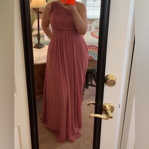 Morilee by Madeline Gardner dusty rose